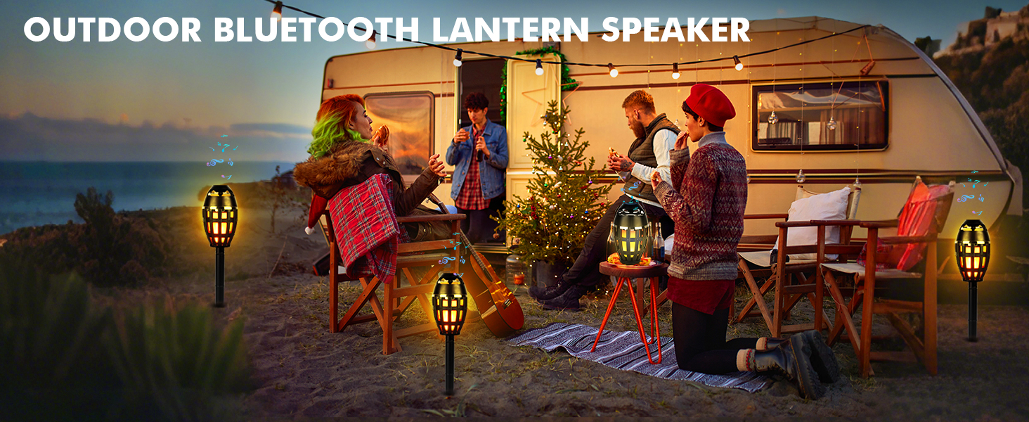 Outdoor Bluetooth Flame Speakers