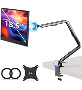 Magnetic Portable Monitor Stand for Desk, 2-in-1 VESA &amp; Magnetic Tablet Holder for Bed, 360° Rota...