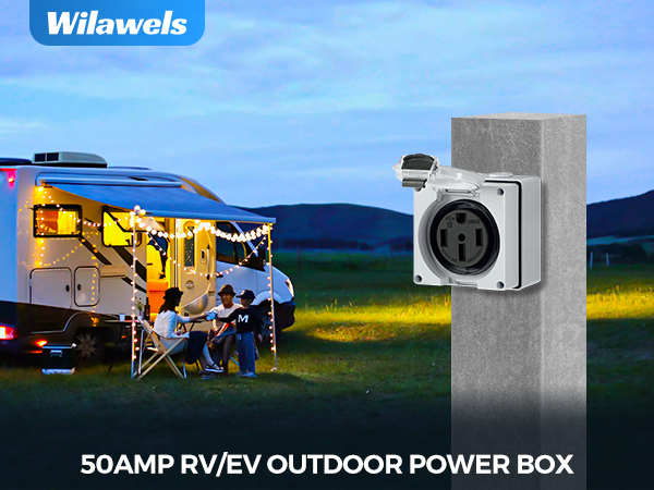 50 Amp RV Power Outlet Box