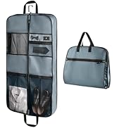 pack all 43" Premium Gusseted Travel Garment Bag, Heavy Duty Hanging Suit Bag, Foldable Dress Bag...