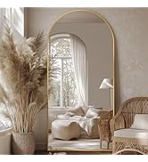 Homsion Full Length Mirror, 76"x34" Oversized Arched Mirror Large Standing Mirrors, Tall Mirrors ...