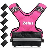 ZELUS Weighted Vest for Men and Women | 4-10lb/11-20lb/20-32lb Vest with 6 Ironsand Weights for H...