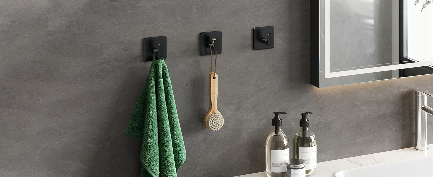 Bathroom wall hooks for hanging towels and bath brushes, organize your bathroom with ease