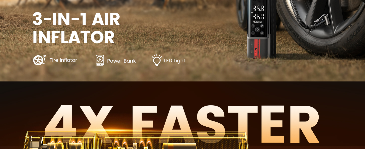 Tire Inflator Portable Air Compressor