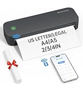 ByteCintia Portable Printer for Travel, Bluetooth Thermal Printer Supports 8.5 x 11 Inch US Lette...