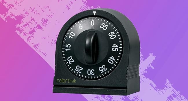 Colortrak Wind Up Timer - for cooking, kitchen, bell, coloring, salon, egg timer, clock