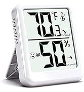 Ayawiss Room Thermometer Indoor Hygrometer Humidity Meter Gauge Digital Temperature and Humidity ...