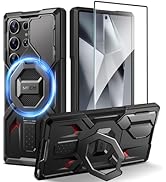 TONGATE for Samsung Galaxy S24 Ultra Case Compatible with MagSafe, [Ring Stand & Camera Cover Kic...