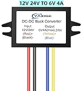 DC-DC 6V 4A 24W (Maximum) 12V 24V to 6V Step-Down Converter, Step-Down Regulator, Waterproof Modu...