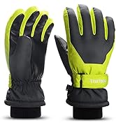 ThxToms Kids Winter Gloves Waterproof Ski Snow Gloves for Boys &amp; Girls Cold Weather Outdoor Sport...