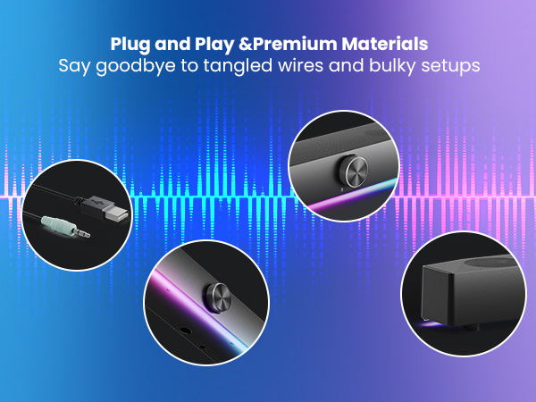 Soundbar with USB Cable