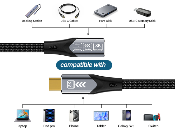 thunderbolt 4 extension cable