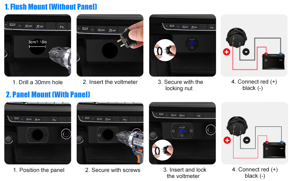 automotive replacement voltmeter gauges