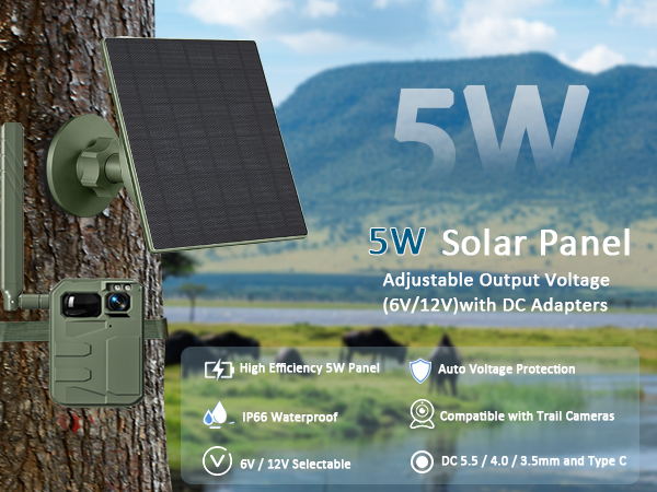 trail camera for solar panel