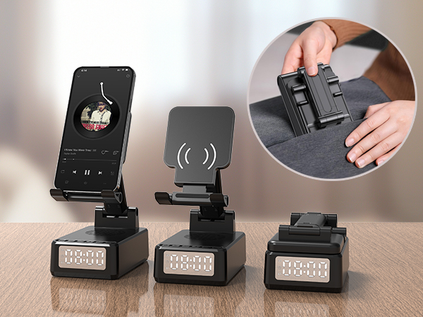 The portable Bluetooth speaker phone holder is simple and easy to use,gift for both men and women