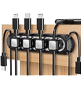 Dracool Magnetic Cable Holder 6 Slots Cable Clips Cable Management Wire Organizer Under Desk Self...