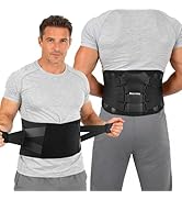 Back Brace for Men, Support Brace for Lower Back Pain Relief, Adjustable Lumbar Support Belt with...