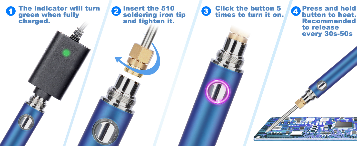 cordless soldering iron kit portable