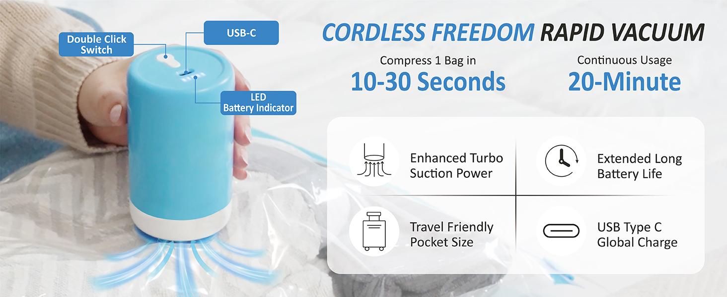 vacuum travel bags with pump