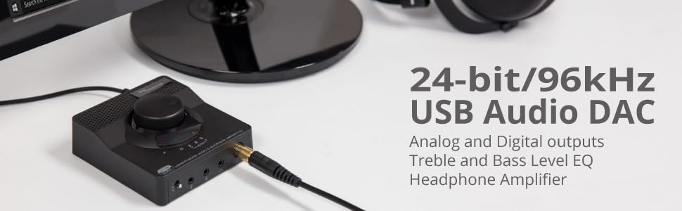 USB audio dac with headphone amplifier