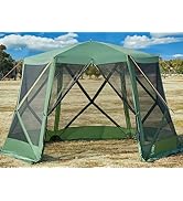 EVER ADVANCED Pop up Screen House Tent for Camping 11.5 x 9.8 ft, Instant Screened Gazebo Canopy ...