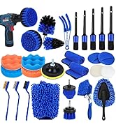 Wontolf 30Pcs Car Detailing Brush Set, Car Detailing Kit, Auto Detailing Drill Brush Set, Car Buf...