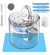 Cat Water Fountain Animal Water Dispenser 61OZ/1.8L Automatic Pet Drinking Fountain with 1 Pump O...