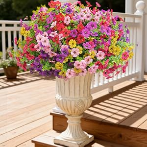 faux flowers for outdoor planters