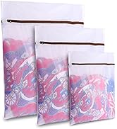 GOGOODA 3 PCS Laundry Mesh Bags Delicates Wash Bags for Lingerie Stockings (1 Large 16 x 20 Inche...
