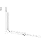 Maqauai Over The Door Hanger,Foldable Over The Door Storage Hooks with 10 Ridges,Portable Hanging...