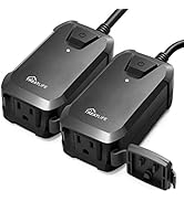 TREATLIFE Smart Dimmer Plug 2 Pack Outdoor Smart Plug Works with Alexa and Google Assistant, Ligh...