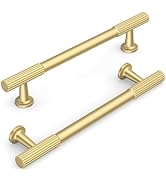 KNOKLOCK 10 Pack 5 Inch(128mm) Kitchen Cabinet Handles Brushed Gold Cabinet Pulls Kitchen Cabinet...