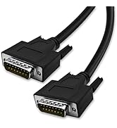 XANHAM 9.8 Feet(3 Meter) DB15 15 Pin Two Row Straight Through Serial Cable, Double Shielded(Metal...