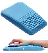 Vaydeer Ergonomic Mouse Pad with Wrist Support – Memory Foam Mousepad with Massage Bulge & Non-Sl...