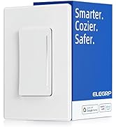 ELEGRP Smart Dimmer Light Switch DTR10, Single Pole Setup, 2.4GHz Wi-Fi Touch Dimmer Compatible w...