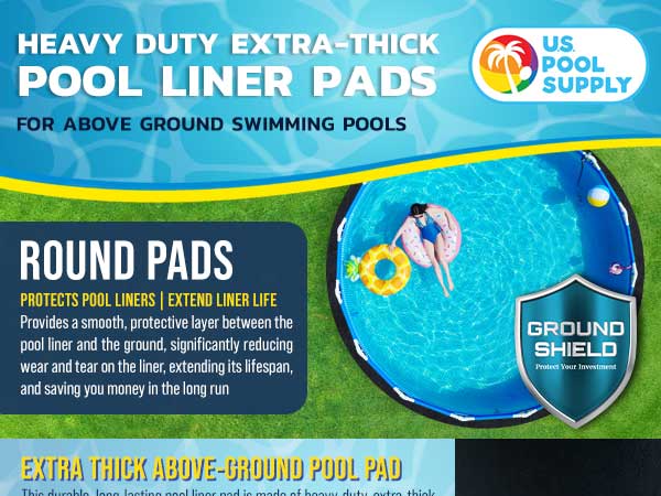 15 ft round liner pad for above ground pools – protects liner, prevents punctures
