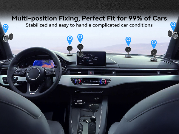 Multi-position Fixing, Perfect Fit for 99%of Cars