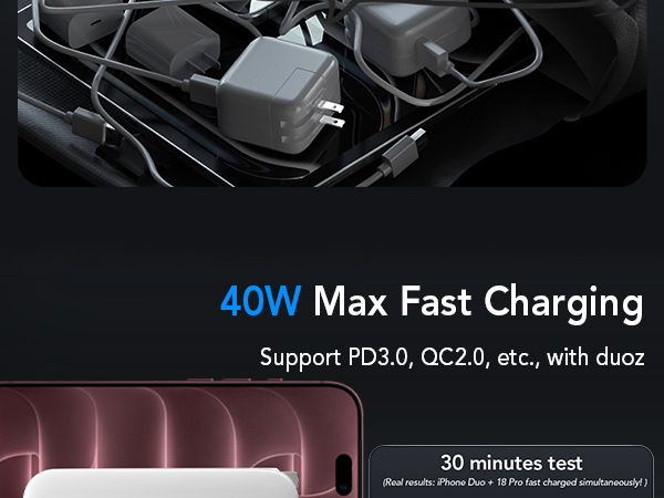 multi port charger block