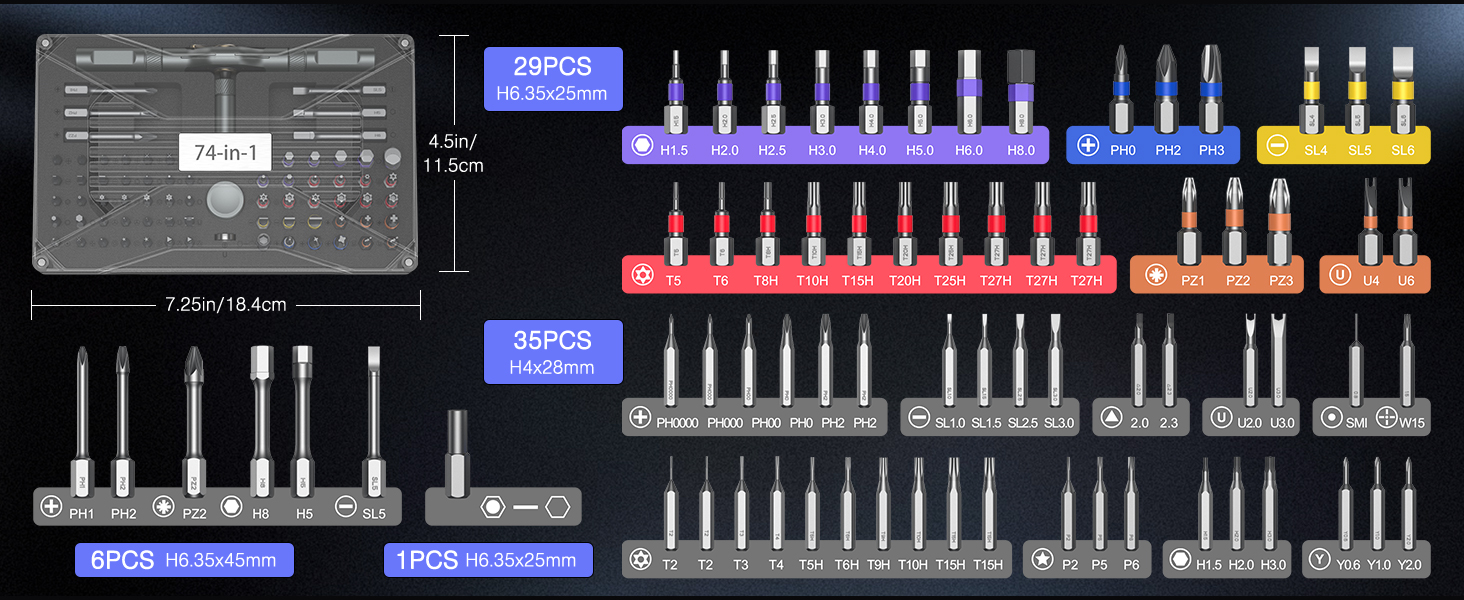 Ratchet Screwdriver Set Magnetic