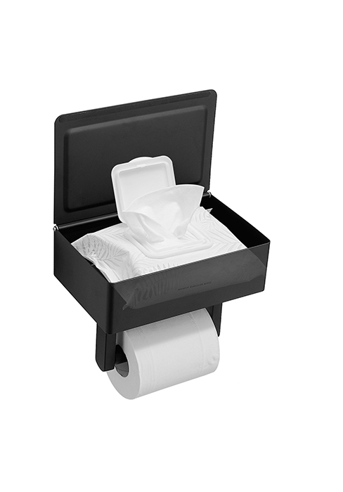 toilet paper holder with wipes