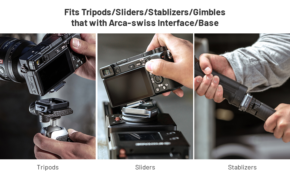 FITS FOR TRIPODS/SLIDERS/STABLIZERS/GIMBLES