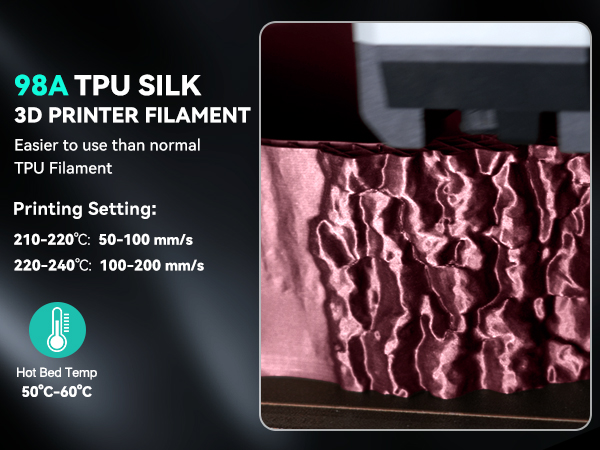 tpu 3d printer filament silk filament tpu silk filament 1.75mm silk pla filament 95a tpu
