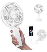 HandFan 6 Inch Handheld Fan with 4000mAh Battery 6 Speed Personal Fan, Strong Airflow, Cooling De...