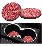 Tyhaui 2 Pack Bling Car Cup Holder Coasters, 2.75 Inch Full Crystal Rhinestone Car Cup Holder Ins...
