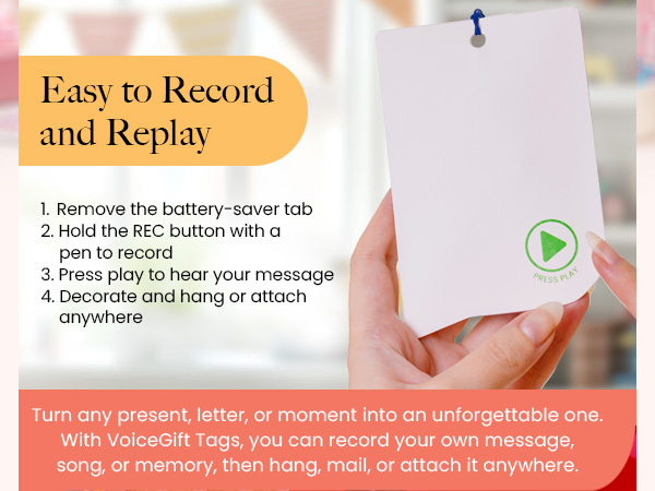 VoiceGift Customizable gift tags