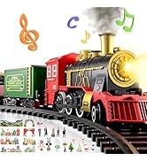 WATUDOU Train Set Toys for Kids Boys Toddlers with Smokes, Lights and Sound, Christmas Toy Train ...