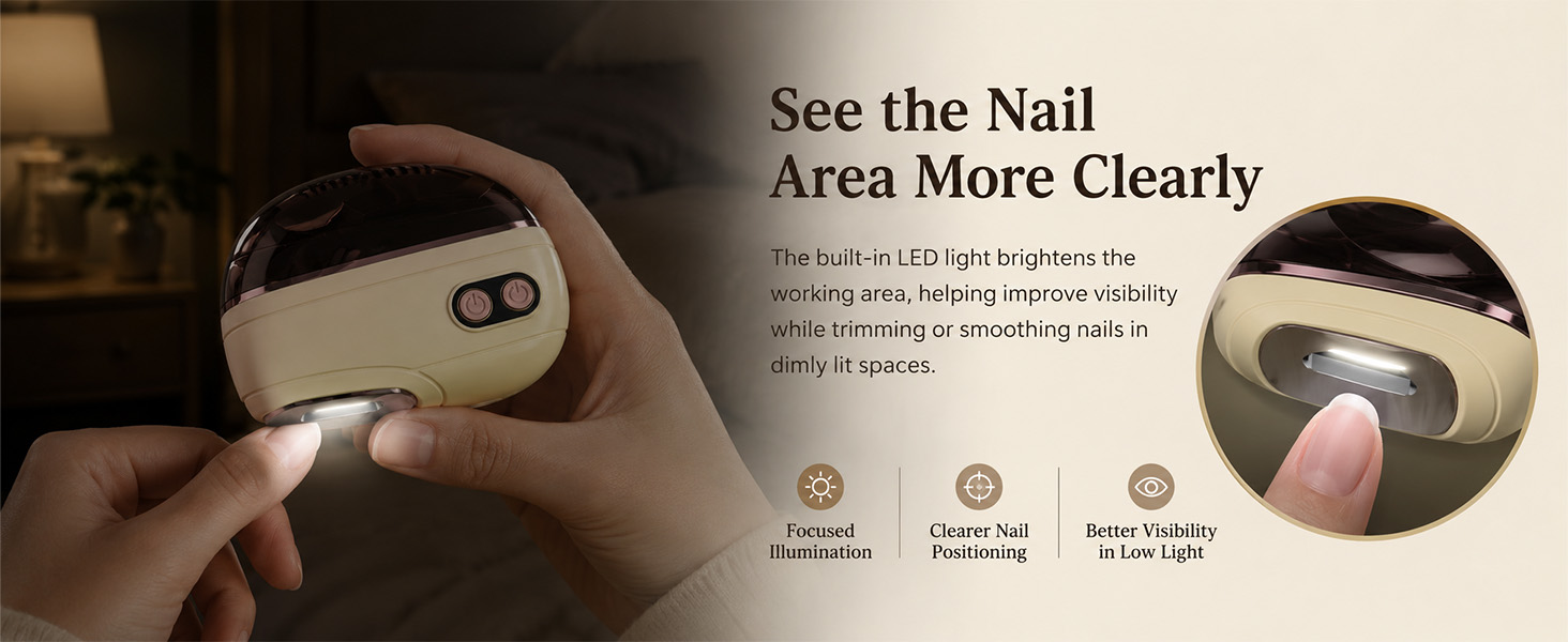 2-in-1 Smart Electric Nail Clipper &amp;amp; Polisher