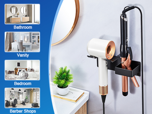 hair dryer hair straightener holder