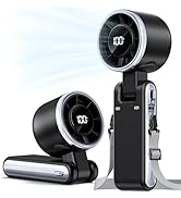 Bearwind Portable Handheld Turbo Fan - 5 Gear High Speed 4000mAh Rechargeable Mini Personal Hand ...