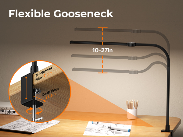clip on Desk Lamp for Home Office
